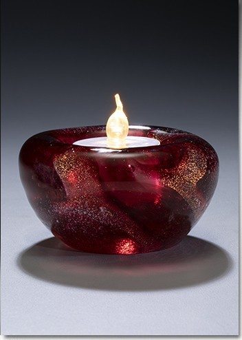 Red Cremation Ash Candle